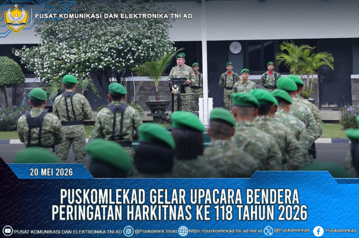 PUSKOMLEKAD GELAR UPACARA BENDERA PERINGATAN HARKITNAS KE 118 TAHUN 2026